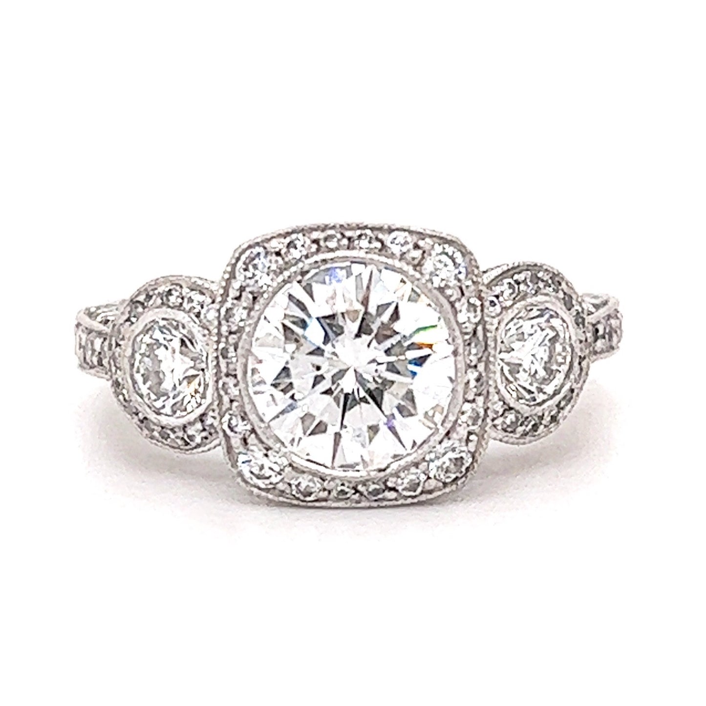 Platinum 3 Stone Engagement Ring