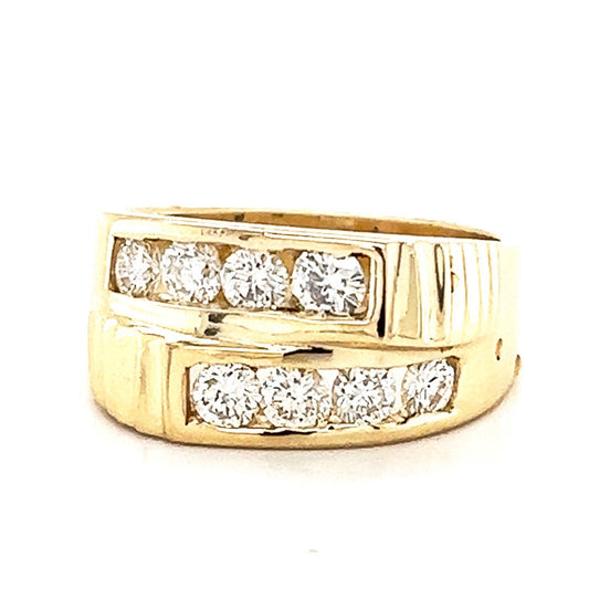 Double Channel Diamond Band