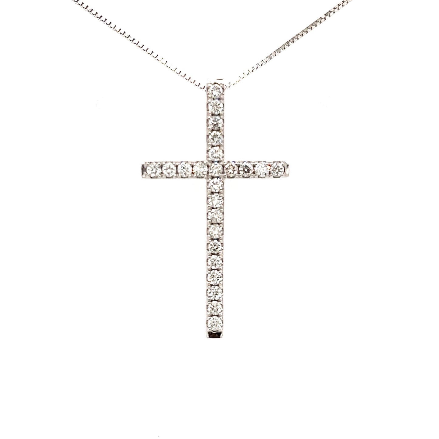 Simple Diamond Cross Necklace