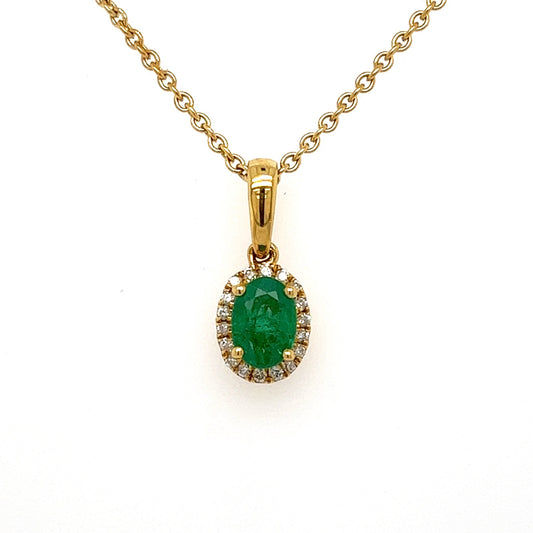 Oval Emerald Pendant