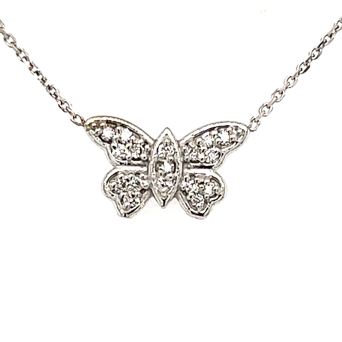 Butterfly + Diamond Necklace
