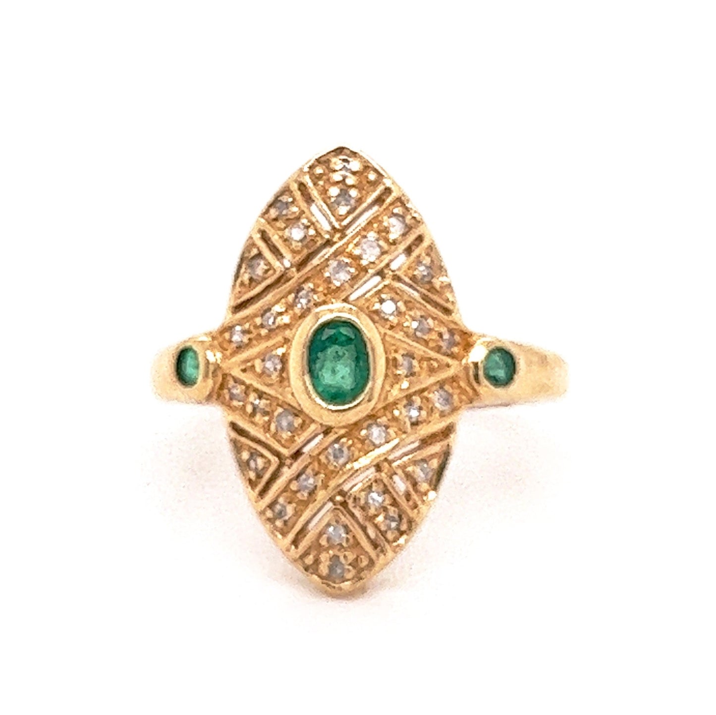 Emerald Accent Ring