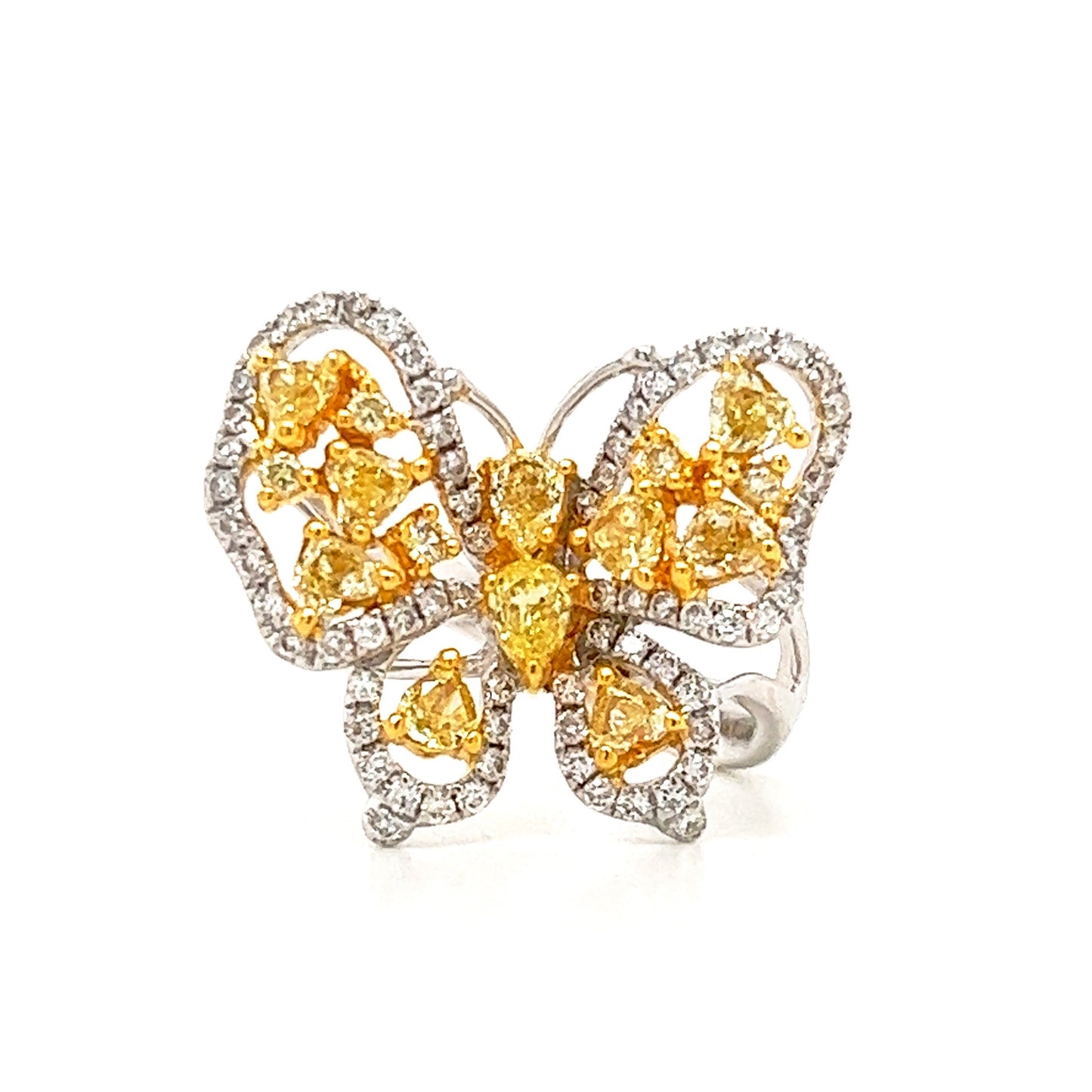 Butterfly Statement Ring + Natural Yellow Diamonds